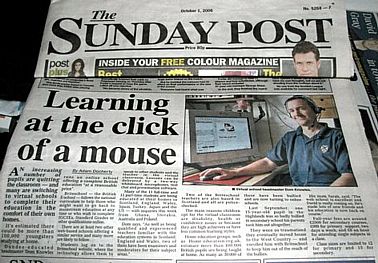 photo of Sunday Post article, 1st October 2006